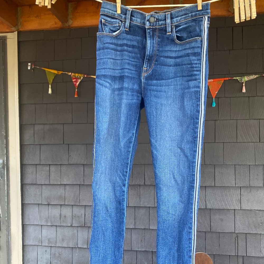 Hudson LA Jeans with White and Black Stripe on Side (Size: 26)